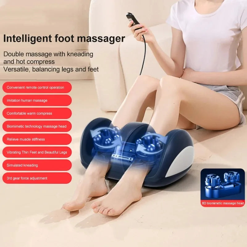 „Extra Großer Elektrischer Fuß- & Beinmassager – Shiatsu mit Wärmefunktion zur Tiefenentspannung“