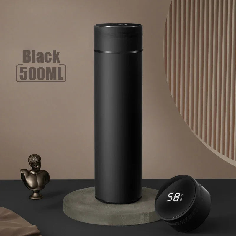 "500ml Thermosbecher mit Temperaturanzeige – Edelstahl, vakuumisoliert | Outdoor & Büro