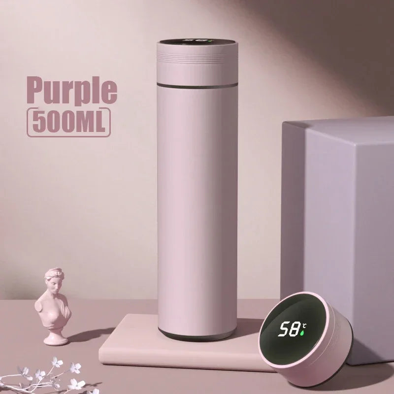 "500ml Thermosbecher mit Temperaturanzeige – Edelstahl, vakuumisoliert | Outdoor & Büro