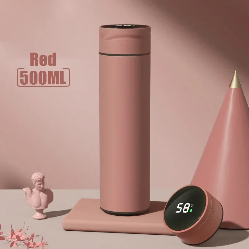 "500ml Thermosbecher mit Temperaturanzeige – Edelstahl, vakuumisoliert | Outdoor & Büro