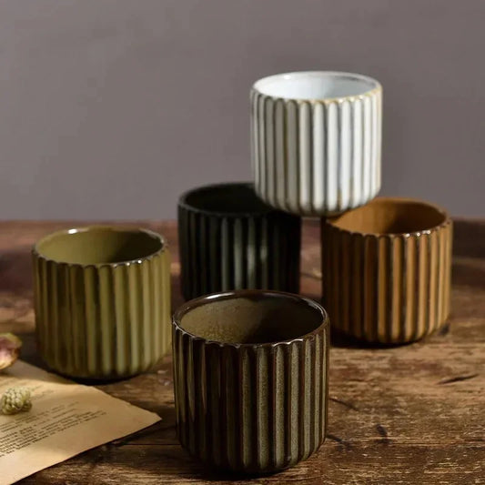„1 Stück Retro Keramik-Teetasse – Porzellan-Tee-, Sake-, Kaffee-, Wein- und Wassermug für Zuhause“