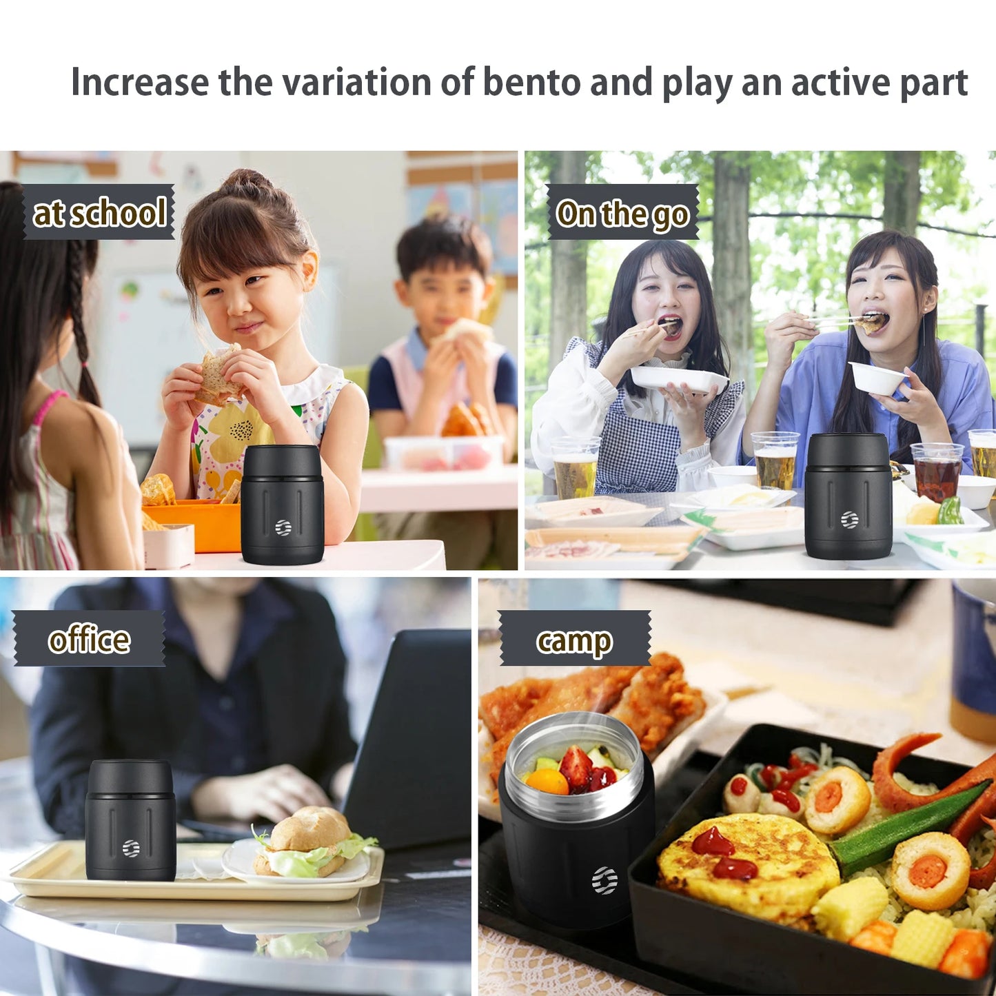 Thermos-Essensbehälter – Vakuum Lunchbox aus 316 Edelstahl, 750 ml, mit gratis Löffel