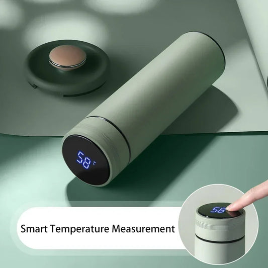 "500ml Thermosbecher mit Temperaturanzeige – Edelstahl, vakuumisoliert | Outdoor & Büro
