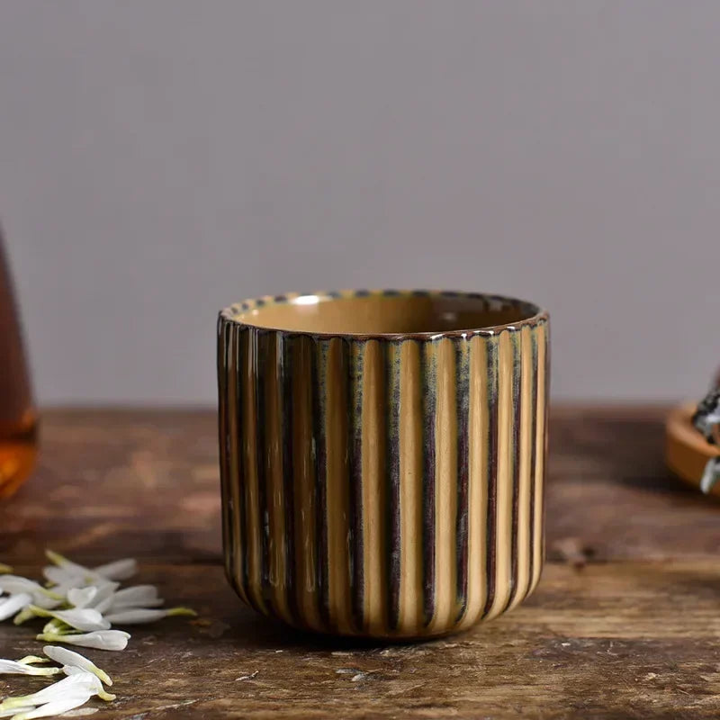 „1 Stück Retro Keramik-Teetasse – Porzellan-Tee-, Sake-, Kaffee-, Wein- und Wassermug für Zuhause“