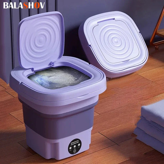 „8L Tragbare Faltbare Waschmaschine – Mini-Waschbecken für Kleidung, Socken & Unterwäsche, Ideal für Reisen“