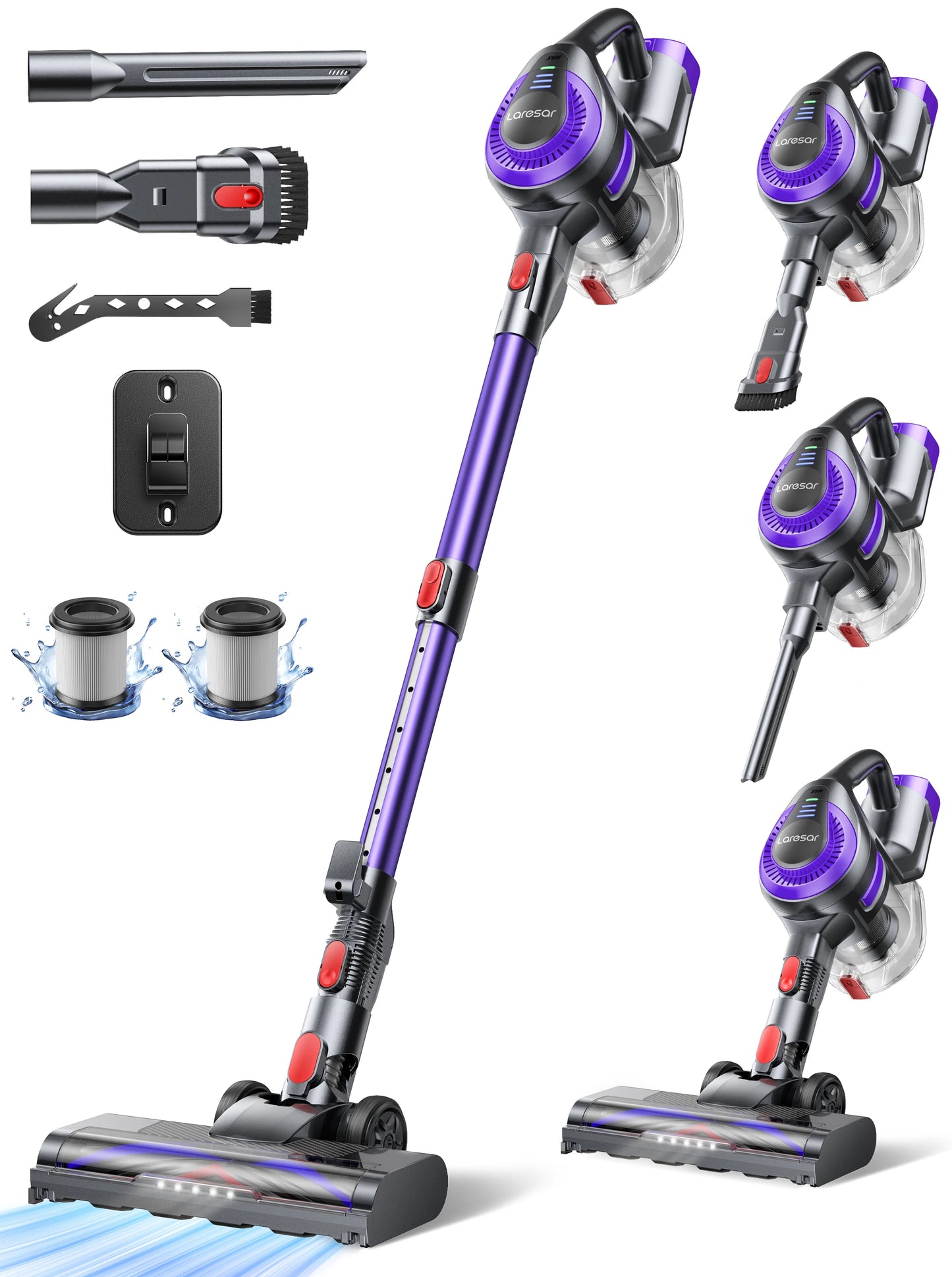 Laresar V10 Lite Kabelloser Handstaubsauger – 38000Pa, 45 Min, für Teppiche & Haare