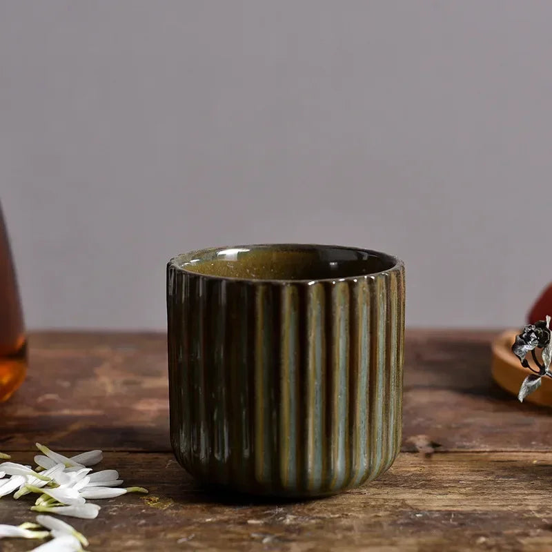 „1 Stück Retro Keramik-Teetasse – Porzellan-Tee-, Sake-, Kaffee-, Wein- und Wassermug für Zuhause“