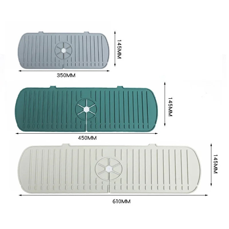 Silikon Wasserhahn-Matte – Spritzschutz & Abfluss-Pad für Küche & Bad