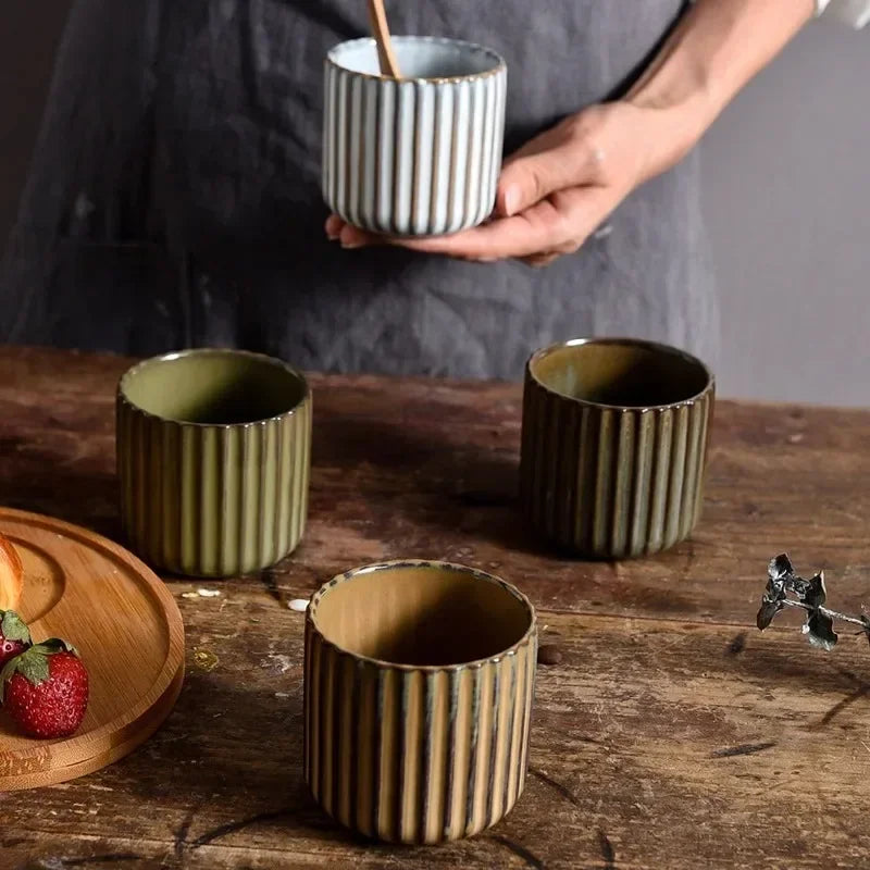 „1 Stück Retro Keramik-Teetasse – Porzellan-Tee-, Sake-, Kaffee-, Wein- und Wassermug für Zuhause“