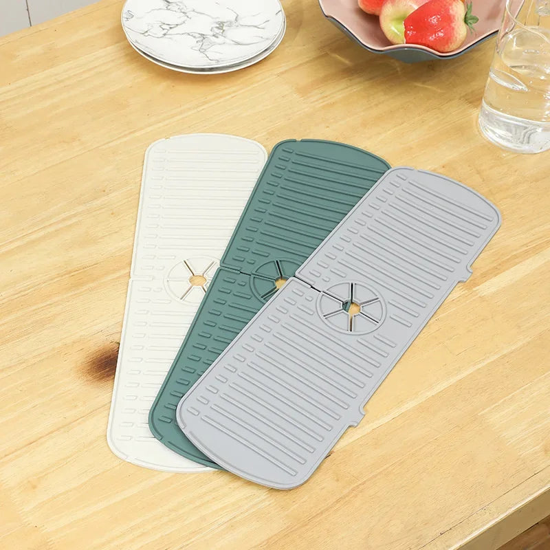 Silikon Wasserhahn-Matte – Spritzschutz & Abfluss-Pad für Küche & Bad