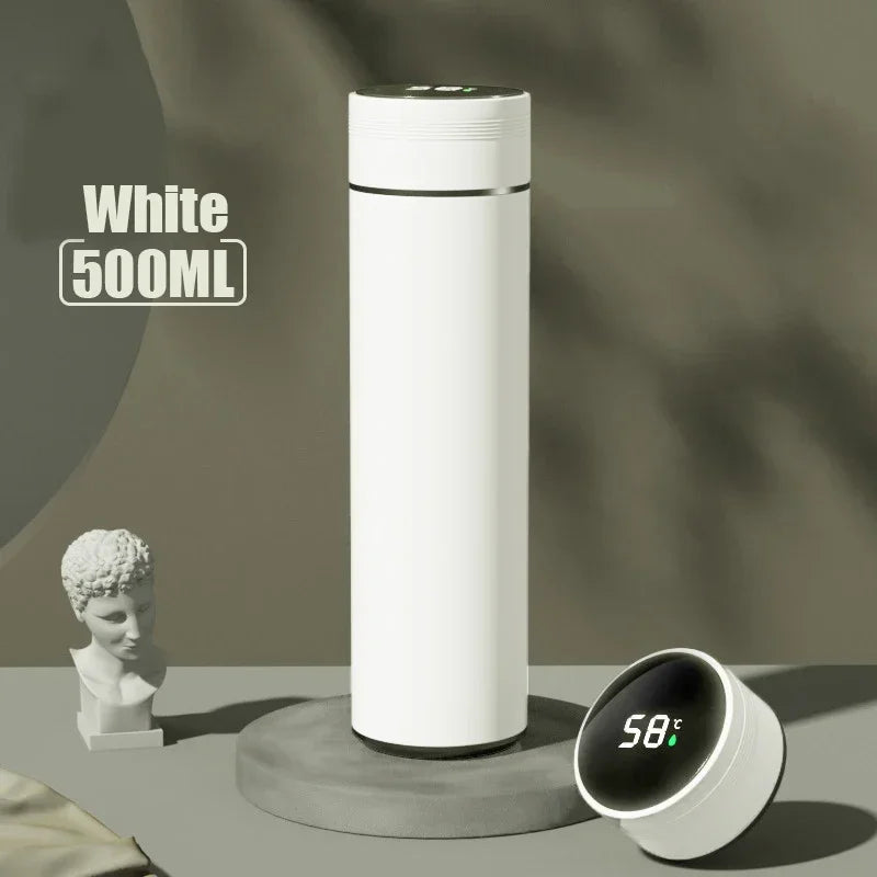 "500ml Thermosbecher mit Temperaturanzeige – Edelstahl, vakuumisoliert | Outdoor & Büro