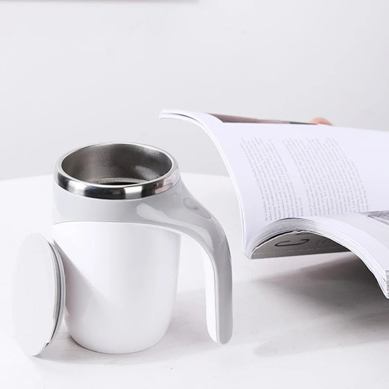Automatischer Rührbecher – Wiederaufladbarer, tragbarer Edelstahl-Kaffee-Becher mit elektrischem Magnetrührer für Zuhause